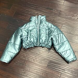 Urban Outfitters Shiny Silver Jacket